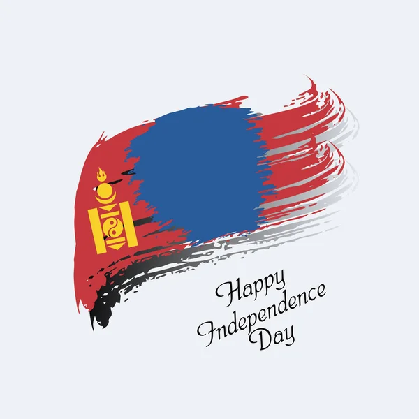 Glückliche Mongolei Unabhängigkeit Tag Vorlage Design Vektor Image Design — Stockvektor