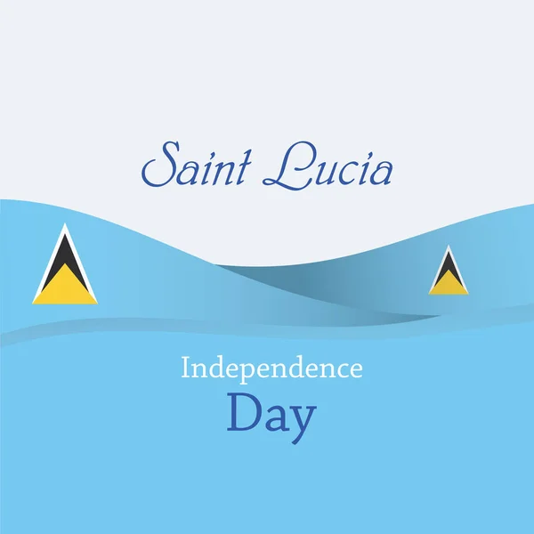 Glad Saint Lucia Självständighetsdagen Vektor Mall Design Illustration För Webben — Stock vektor