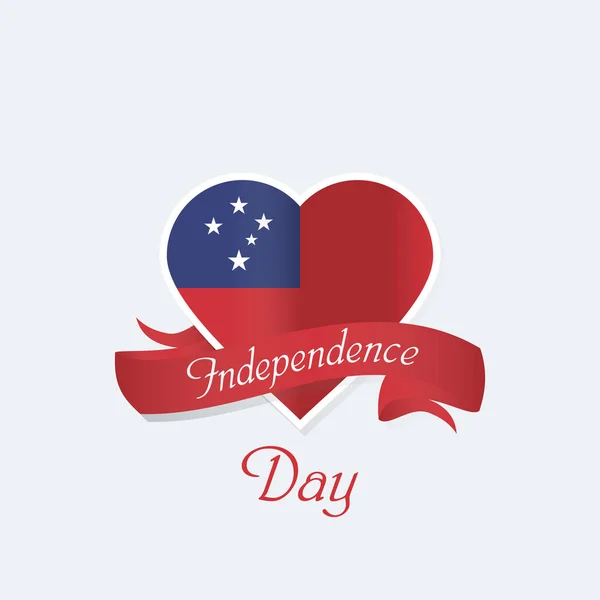 Feliz Día Independencia Samoa Vector Template Design Illustration Web Poster — Archivo Imágenes Vectoriales