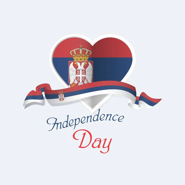 Glücklich Serbien Unabhängigkeit Tag Vektor Vorlage Design Illustration Für Web — Stockvektor