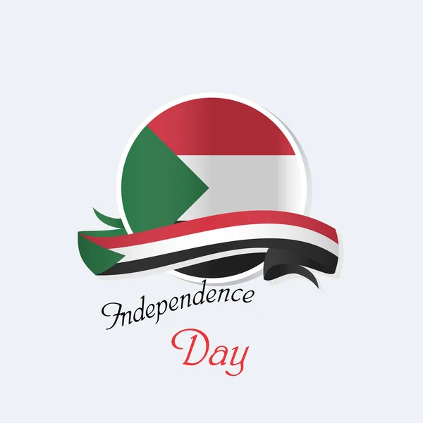 Happy Sudan Independence Day Vector Template Design Ilustração Para Web — Vetor de Stock
