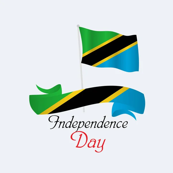 Happy Tanzania Independence Day Vector Template Design Ilustrace Pro Web — Stockový vektor