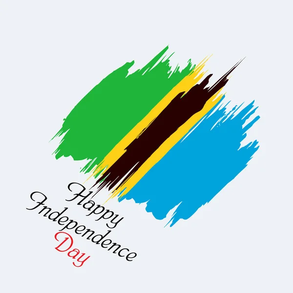 Glücklich Tansania Unabhängigkeitstag Vektor Vorlage Design Illustration Für Web Poster — Stockvektor