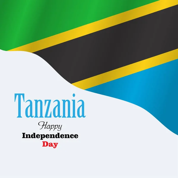 Happy Tanzania Independence Day Vector Template Design Ilustrace Pro Web — Stockový vektor