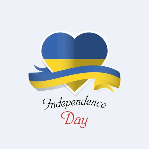 Glad Ukraina Självständighetsdagen Vektor Mall Design Illustration För Webben Affisch — Stock vektor