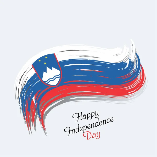 Happy Slovenia Independence Day Vector Template Design Ilustração Para Web — Vetor de Stock