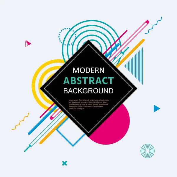 Moderno Círculo Abstracto Simple Diseño Geométrico Patrón Memphis Fondo Color — Vector de stock