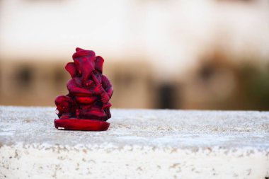 Ganesha Heykeli, Shree Ganesha Heykeli, Heykelin Gölgesi, Lord Ganesha, Hindu Dini Tanrısı, Doğa, Gökyüzü