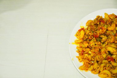 Makarna, kahvaltı, yemek ve içecek.,