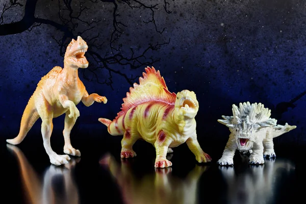 Modelos de brinquedo de dinossauros — Fotografia de Stock