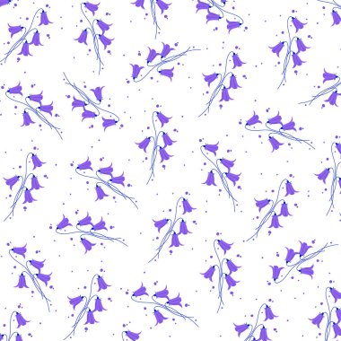 Çiçek ve yapraklı çiçek deseni, moda baskıları için zarif bir şablon.