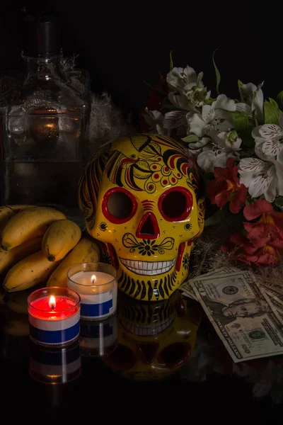 Meksika Ölüler Günü için kafatası