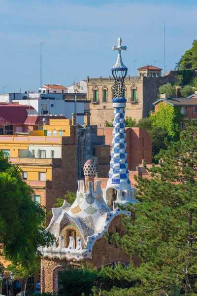 Barselona İspanya 'daki Park Guell' den Skyline manzarası — Stok fotoğraf