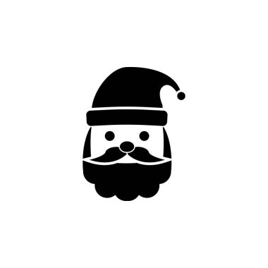 Noel Baba vektör ikonu. Mobil konsept için düz tabela