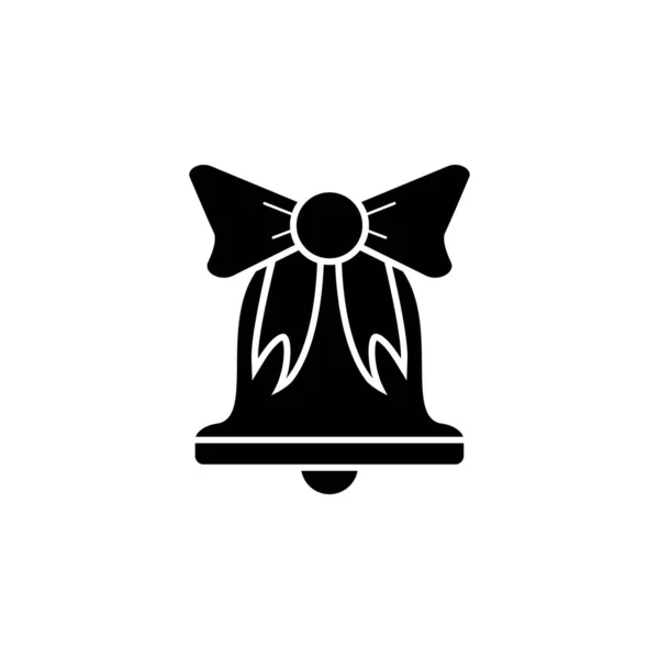 Рождественская векторная икона. заполненный плоский знак для мобильной концепции и веб-дизайна. Рождественский колокол с иконой бабочки. Символ, иллюстрация логотипа. Векторная графика — стоковый вектор