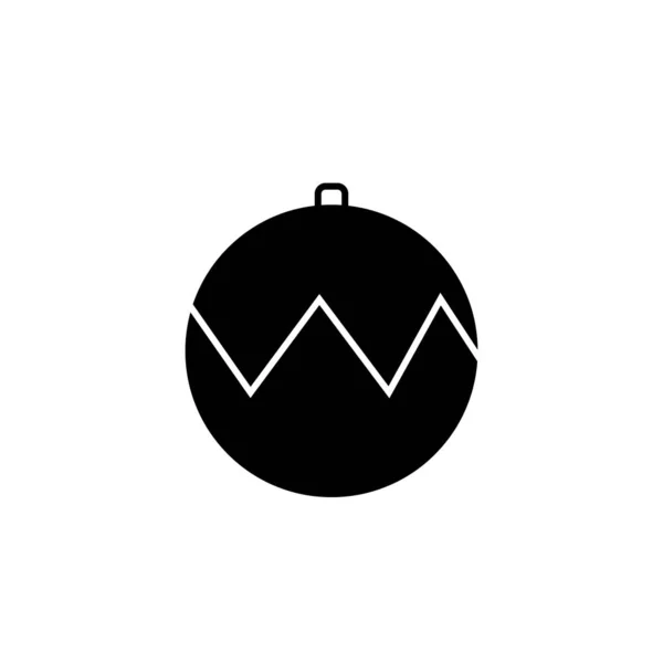 Weihnachtskugel-Vektor-Symbol. gefüllte flache Schilder für mobiles Konzept und Webdesign. Christbaumkugel Glyphen-Symbol. Symbol, Logoabbildung. Vektorgrafik — Stockvektor