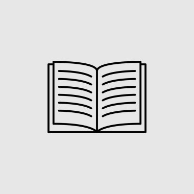 Kitap vektör simgesi. Mobil konsept ve web için düz tabela