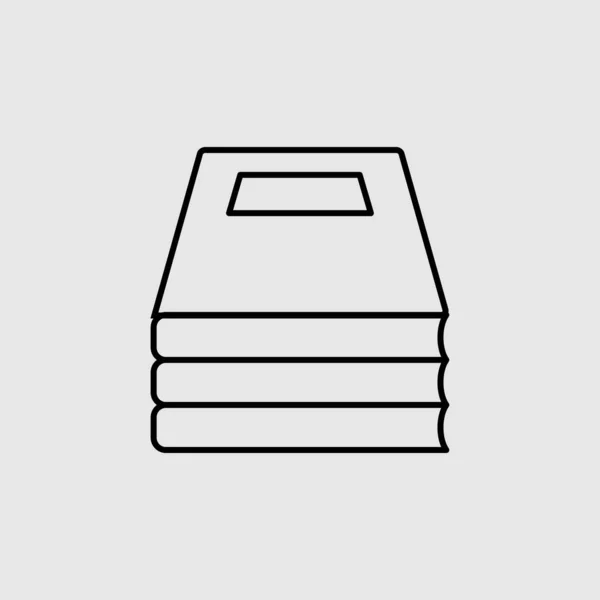 Buchvektorsymbol. ausgekleidete flache Schilder für mobiles Konzept und Webdesign. Bücher Glyphen-Symbol. Symbol, Logoabbildung. Vektorgrafik — Stockvektor
