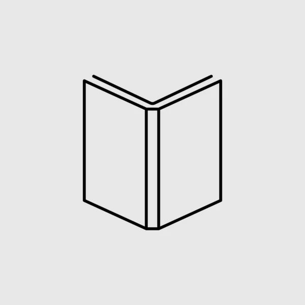 Buchvektorsymbol. ausgekleidete flache Schilder für mobiles Konzept und Webdesign. Ikone des offenen Buches. Symbol, Logoabbildung. Vektorgrafik — Stockvektor