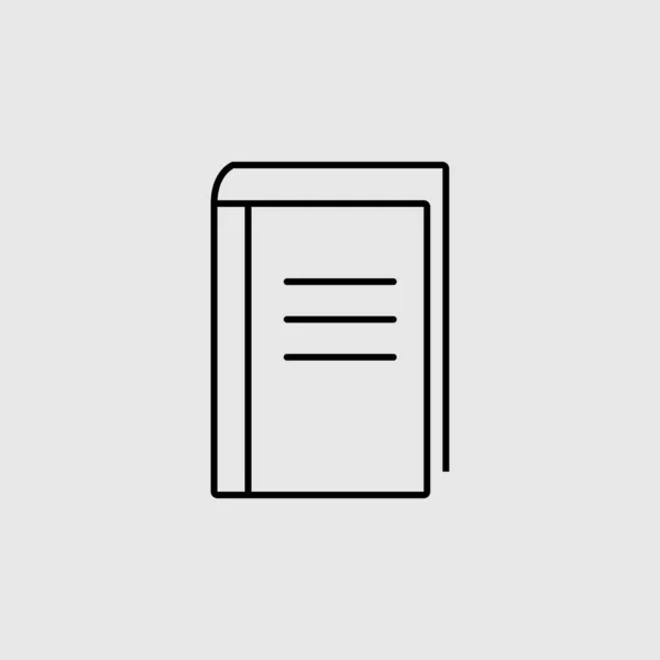 Kitap vektörü simgesi. Mobil konsept ve web tasarımı için düz çizgi işareti. Kitap sembolü ikonu. Sembol, logo çizimi. Vektör grafikleri