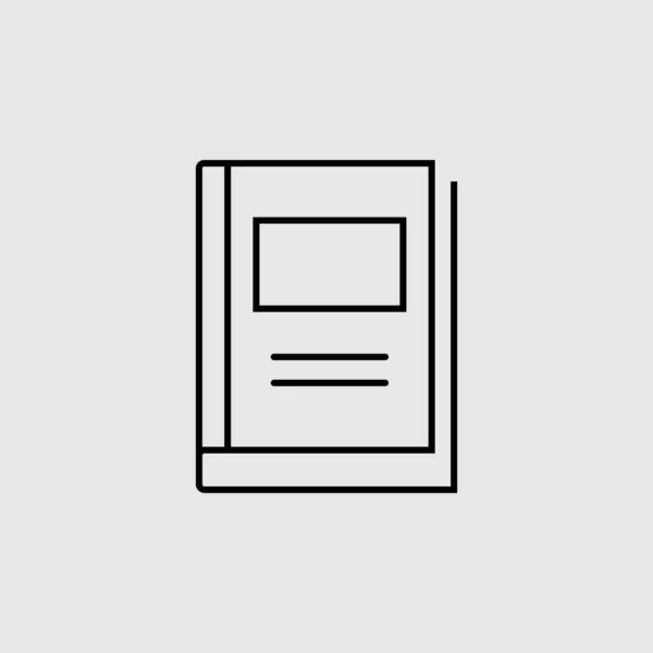 Kitap vektörü simgesi. Mobil konsept ve web tasarımı için düz çizgi işareti. Kitap sembolü ikonu. Sembol, logo çizimi. Vektör grafikleri