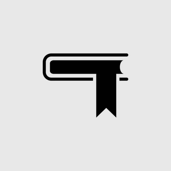 Kitap vektör simgesi. Mobil konsept ve web tasarımı için düz tabela. Yer imi simgesi olan bir kitap. Sembol, logo çizimi. Vektör grafikleri