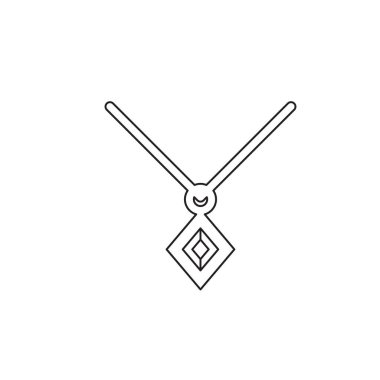 Kolye vektör simgesi. Mobil konsept ve ağ için düz tabela 