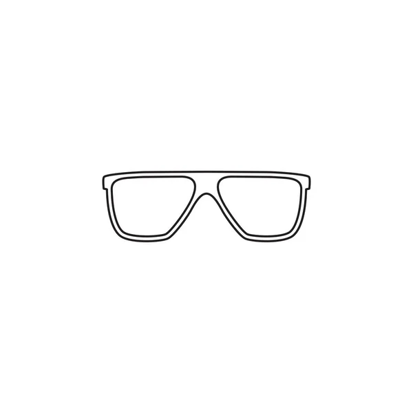 Icono de vector de gafas. Signo plano forrado para concepto móvil y w — Vector de stock