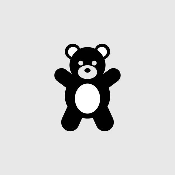 Teddy Bear vectoricoon. Gevuld vlak bord voor mobiel concept en — Stockvector