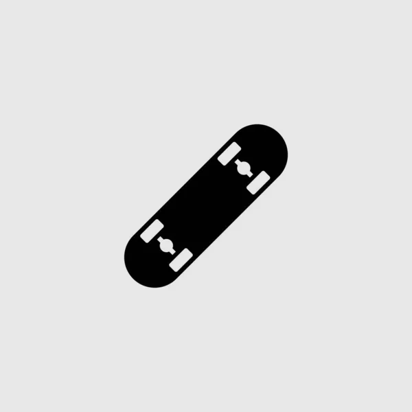 Skateboard-Vektor-Symbol. Flaches Schild für mobiles Konzept und — Stockvektor