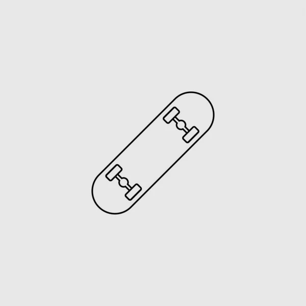 Icône vectorielle skateboard. Panneau plat doublé pour concept mobile et w — Image vectorielle
