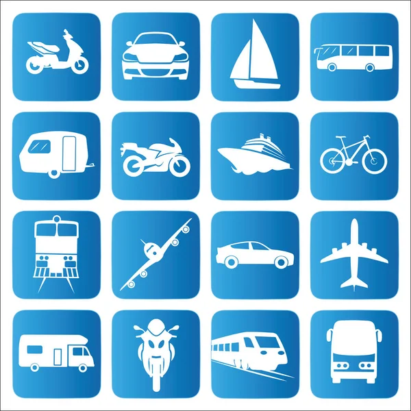 Transport icons set — Stock Vector