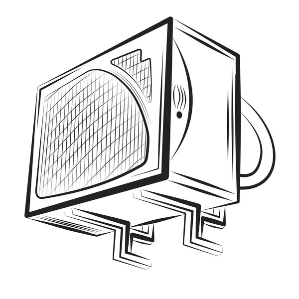 Vektorillustration Klimaanlage Auf Weißem Hintergrund — Stockvektor