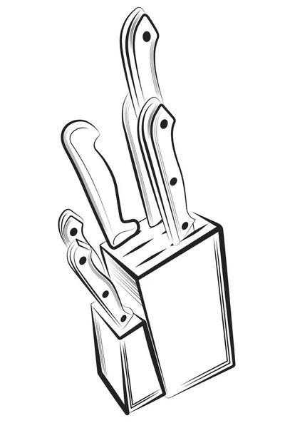 Vektorillustration Messer Auf Weißem Hintergrund — Stockvektor