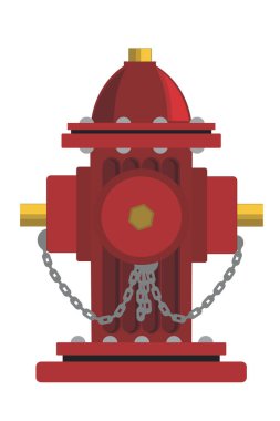 Hydrant.Vektör karikatür çizimi beyaz arkaplanda izole edildi.