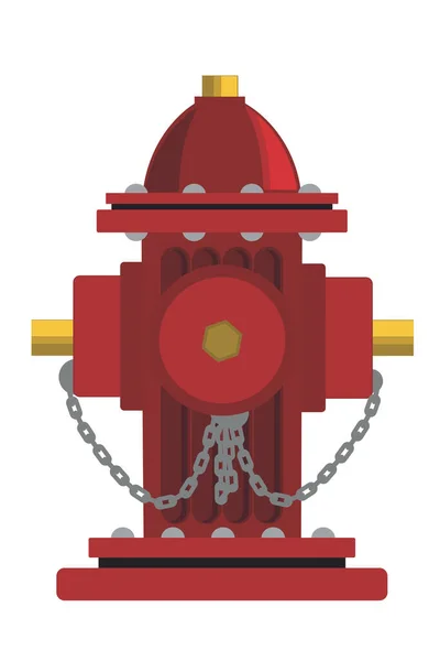 Hydrant Vector Карикатура Ізольована Білому Тлі — стоковий вектор