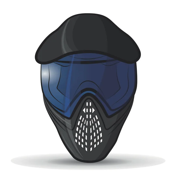 Paintball Mask Vector Tecknad Illustration Isolerad Vit Bakgrund — Stock vektor