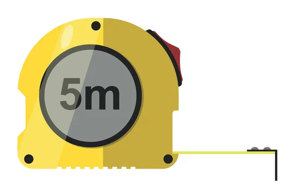 Tape Meter Vector Cartoon Illustratie Geïsoleerd Witte Achtergrond — Stockvector