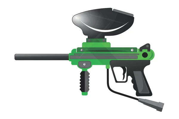 Paintball Gun Vector Desenho Animado Ilustração Isolada Fundo Branco — Vetor de Stock