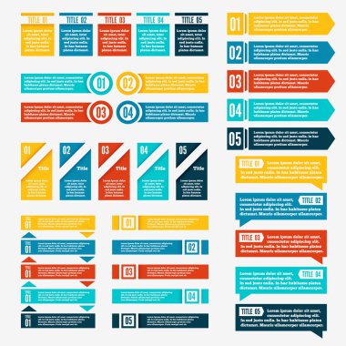 Bilgi grafik şablonları iş vektör çizim için
