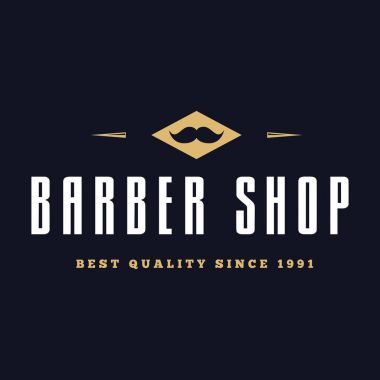 Vintage kuaför dükkanı logo, etiketleri, rozetleri ve tasarım öğesi