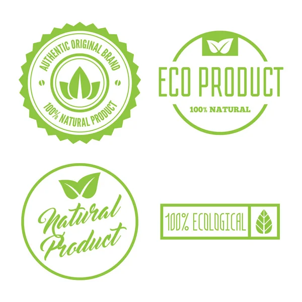 Vector gezondheid en schoonheid zorg logo's of etiketten. Tags en elementen instellen voor organische cosmetica, natuurlijke producten. — Stockvector