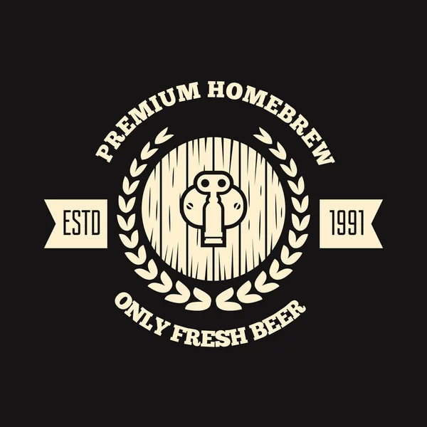 Retro-Vintage-Logo, Abzeichen, Embleme oder Logoelemente für Bier, Shop, Hausbrauerei, Taverne, Bar, Café und Restaurant — Stockvektor