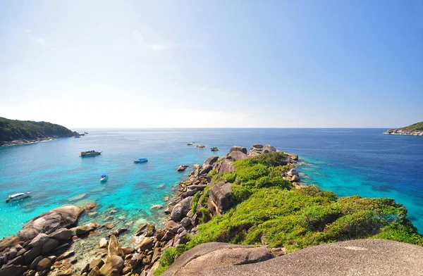 Vista Ponto Rocha Vela Ilha Similan Phang Nga Tailândia — Fotografia de Stock