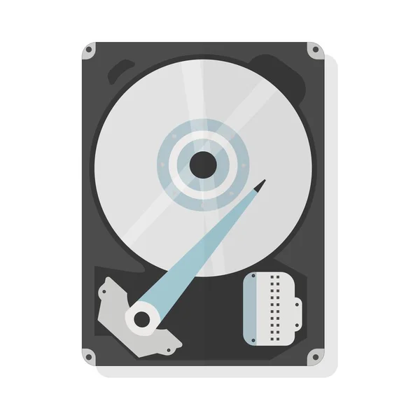 Graphic illustration of hard disk drive hd in vector design isolated on white background. Modern detailed, technology concept. Object. — Stock Vector