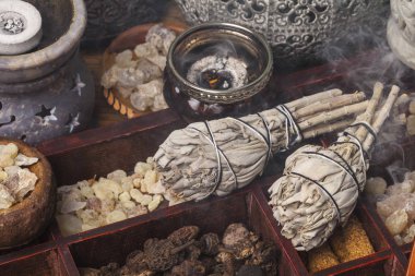 Various kinds of incense clipart