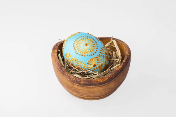 Easter egg, decorated with beeswax — Stock Photo, Image