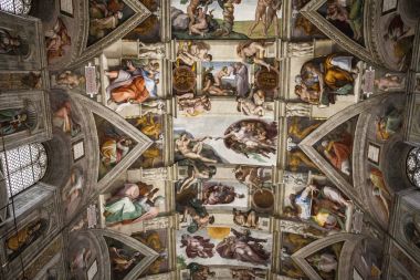 Sistine chapelin Vatikan Müzesi, Roma, İtalya.
