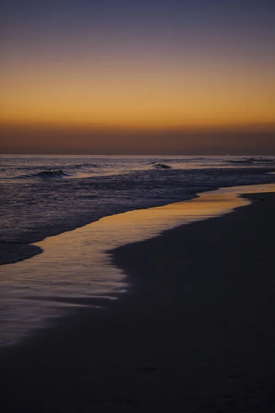 Hermosa Puesta Sol Playa Salalah Omán — Foto de Stock