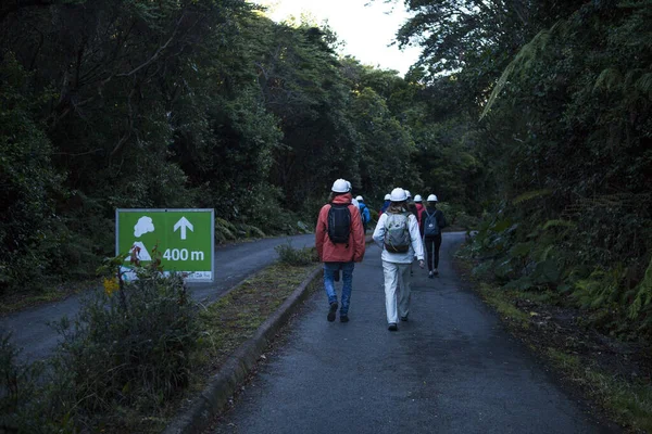 Poas Volcano National Park Costa Rica Januar 2019 Touristische Wanderung — Stockfoto